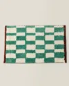 Proxxi Ultra Soft Retro Checker Bath Rug, Absorbent, Anti-slippery Mat - Green In Green
