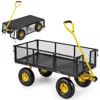 Proxxi Utility Garden Wagon With 4 Removable Side Panels And 900/1200 Lbs Load Capacity In Yellow