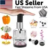 Proxxi Vegetable Fruit Salad Onion Garlic Food Hand Chopper Cutter Slicer Peeler Dicer In Silver