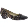 Proxy Anjelica P Womens Metallic Slip On Block Heels In Brown
