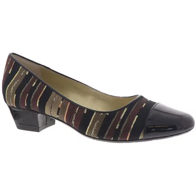 Proxy Anjelica P Womens Metallic Slip On Block Heels In Brown