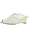 PROXY GAIL WOMENS FLORAL JEWELED WEDGES