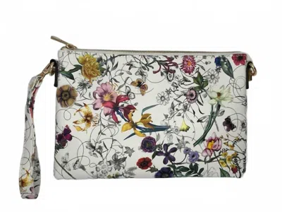 Proya Fashion Women's Emeline Clutch Bag In White Floral