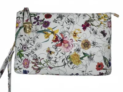 Proya Fashion Women's Felicity Clutch Bag In White Floral