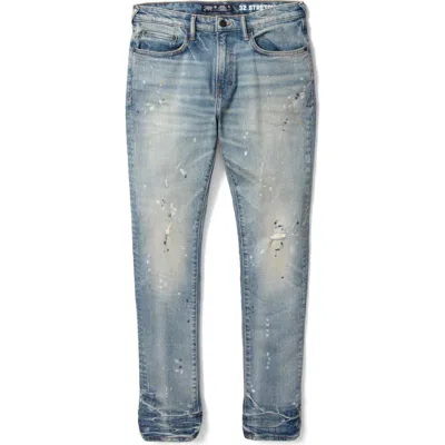 Prps Basecourse Distressed Skinny Jeans In Splatter Indigo