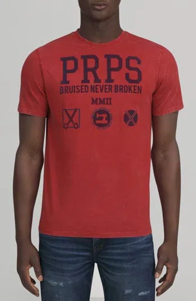 Prps Bromley Cotton Graphic T-shirt In Red