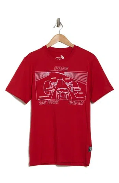 Prps Dean Embroidered Cotton T-shirt In Red