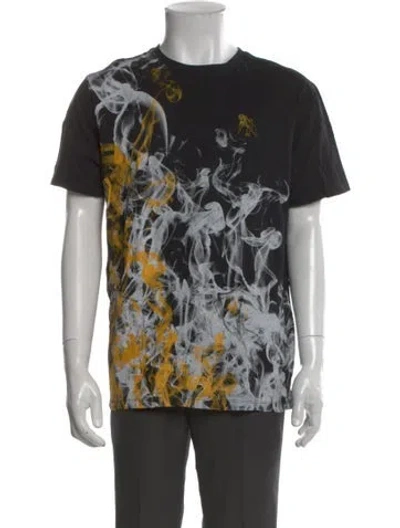 Pre-owned Prps Floral Print Crew Neck T-shirt In Black
