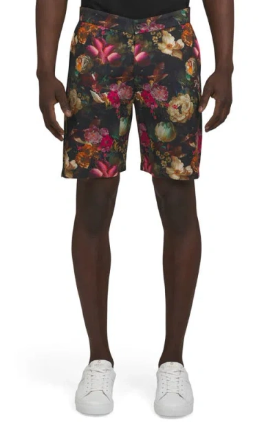 Prps Gold Finch Floral Shorts In Black