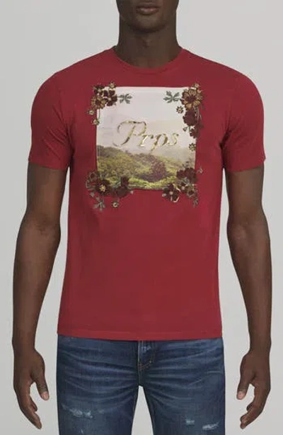Prps Hickory Cotton Graphic T-shirt In Metallic Rust/copper