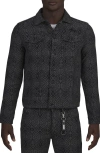 Prps Keystone Geo Pattern Cotton Trucker Jacket In Black