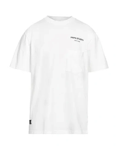 Prps Man T-shirt White Size Xl Cotton