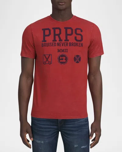 Prps Men's Bromley Logo T-shirt In Red