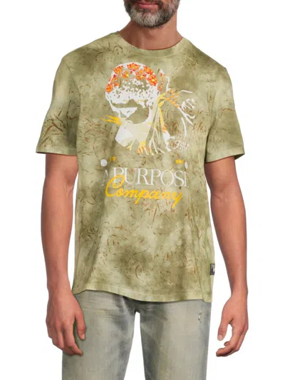 Prps Men's Fire Valley Printed Graphic Cotton T-shirt
