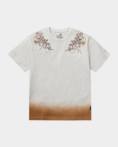 Prps Men's Ishigari Embroidered T-shirt In Brown