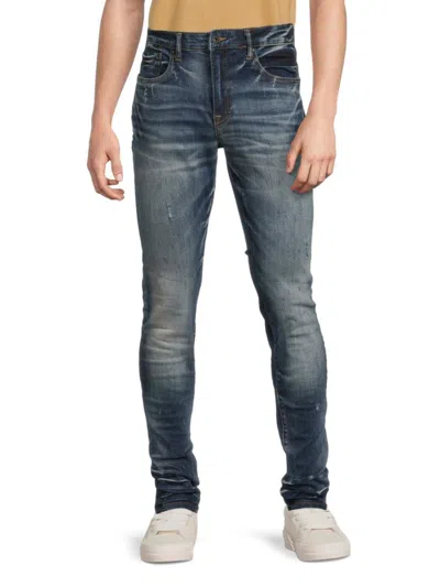 Prps Men's Mid Wash Tapered Skinny Fit Jeans In Purple