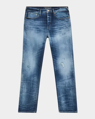Prps Men's Mothers Vintage Wash Straight-leg Jeans In Purple