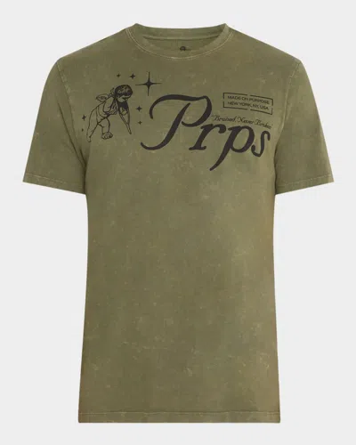 Prps Men's Mott Typographic T-shirt In Olive