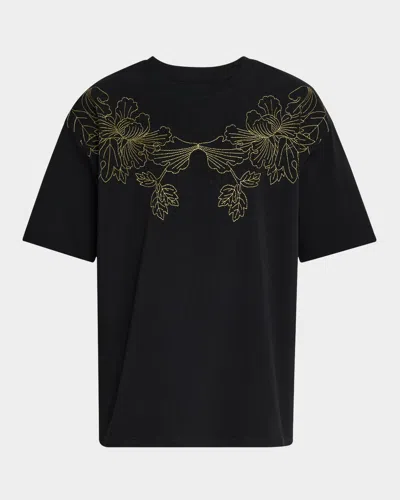 Prps Men's Okinawa Floral Embroidered T-shirt In Black