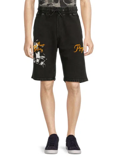 Prps Men's Rendition Graphic Flat Front Shorts In Black