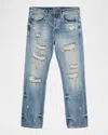 Prps Men's Sapporo Distressed Denim Relaxed-fit Jeans In Purple