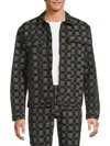 Shop Prps Men's Takaora Monogram Cotton Shirt Jacket In Black
