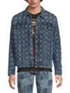 Prps Men's Takaora Monogram Cotton Shirt Jacket In Indigo