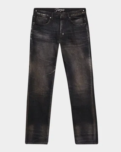 Prps Men's Underground Vintage Wash Straight-leg Jeans In Black
