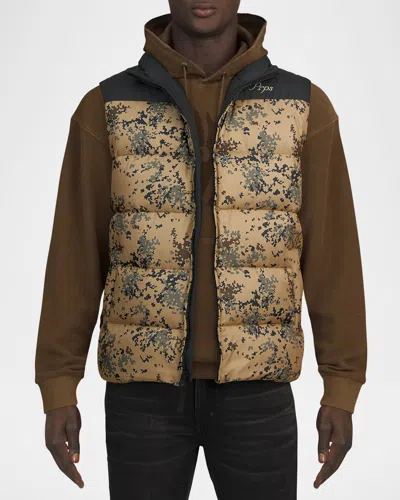 Prps Men's Winter Park Camo Puffer Vest In Khaki
