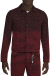 Prps Purgatory Logo Denim Trucker Jacket In Red