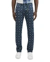 PRPS TAKAORA SLIM STRAIGHT PRINTED JEANS IN INDIGO BLUE