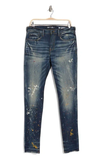 Prps Volcanic Splatter Skinny Jeans In Blue