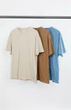 Ps Basics Men's 3 Pack Reese Solid Color T-shirts In Multi