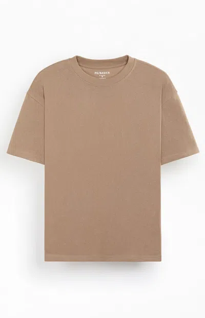 Ps Basics Men's Basic Oversized T-shirt In Brown In Black
