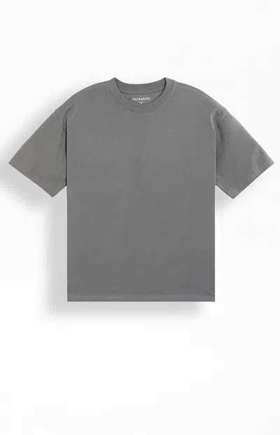 Ps Basics Men's Charcoal Basic Oversized T-shirt In Gray