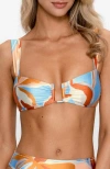 Ps By Cupshe Retro Abstract Print Bikini Top In Multi