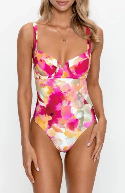 Ps By Cupshe Underwire Cheeky One-piece Swimsuit In Multi