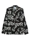 Ps By Paul Smith Abstract-print Long-sleeved Shirt In Black