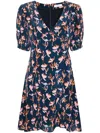 Ps By Paul Smith Abstract-print Mini Dress In Blue