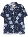 Ps By Paul Smith All-over Floral Shirt In Blue