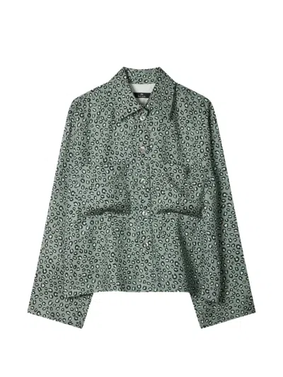 Ps By Paul Smith Animal-print Shirt In Green