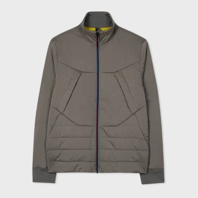 Ps By Paul Smith Anthracite Mixed Media Jacket Grey | ModeSens