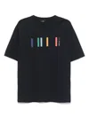 Ps By Paul Smith Artist-stripe Detailed T-shirt In Blue