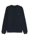 Ps By Paul Smith Artist-stripe Embroidered Sweatshirt In Blue