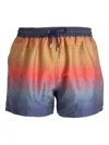 Ps By Paul Smith Artist Stripe Swim Shorts In Yellow
