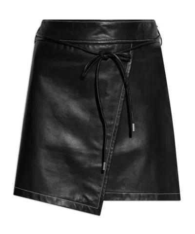 Ps By Paul Smith Asymmetrical Skirt In Black