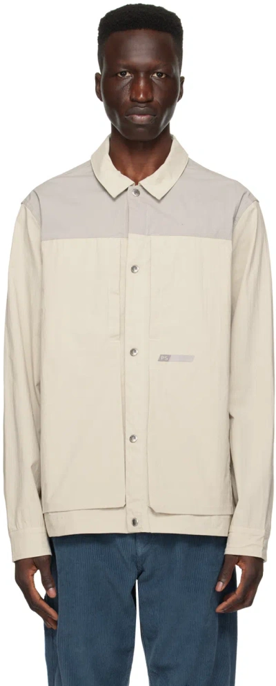 Ps By Paul Smith Beige Contrast Shirt In 71 Greys