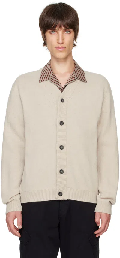 Ps By Paul Smith Beige Merino Wool Cardigan In 08