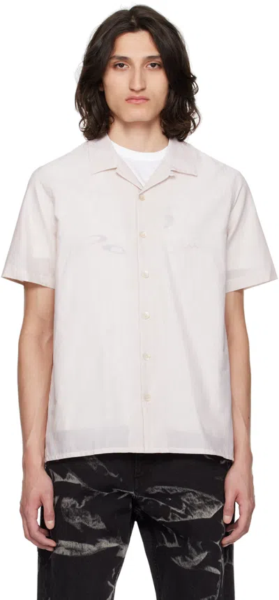Ps By Paul Smith Beige Striped Shirt In 60 Browns