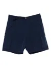Ps By Paul Smith Belted Cargo Shorts In Blue